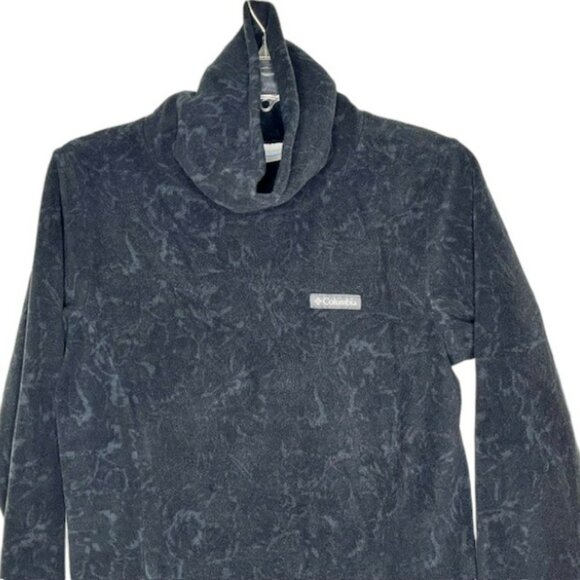 Columbia Ali Peak Fleece Cowl Neck Tunic Pockets - Black Brush Floral Print - S - Picture 3 of 9
